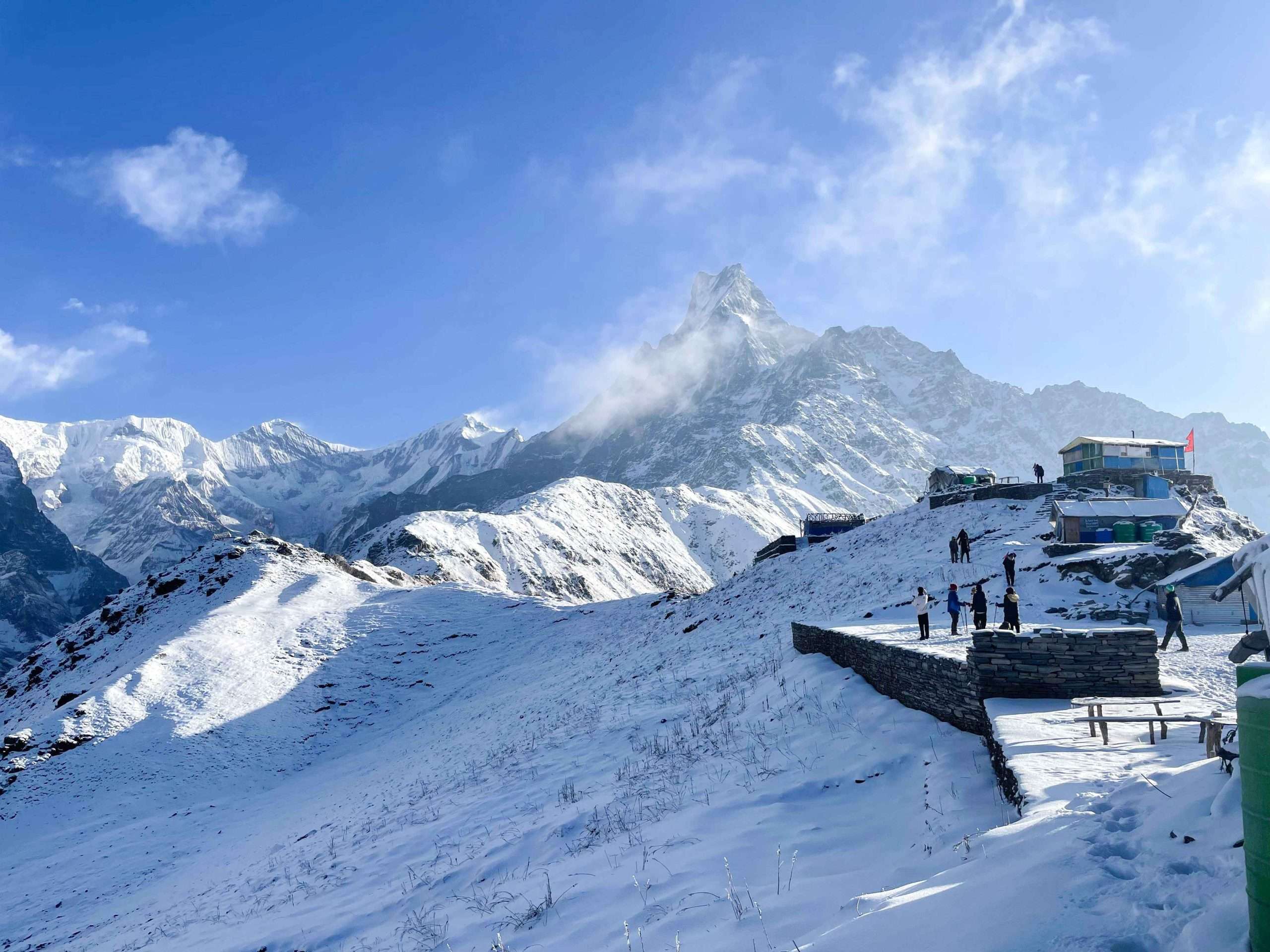 हिमपात पछिको माछापुच्छ्रे हिमाल (तस्बिरहरू)