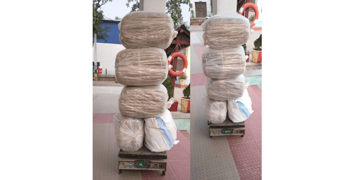 सुनसरीको कोशी गाउँपालिकाबाट ४६ केजी गाँजा बरामद